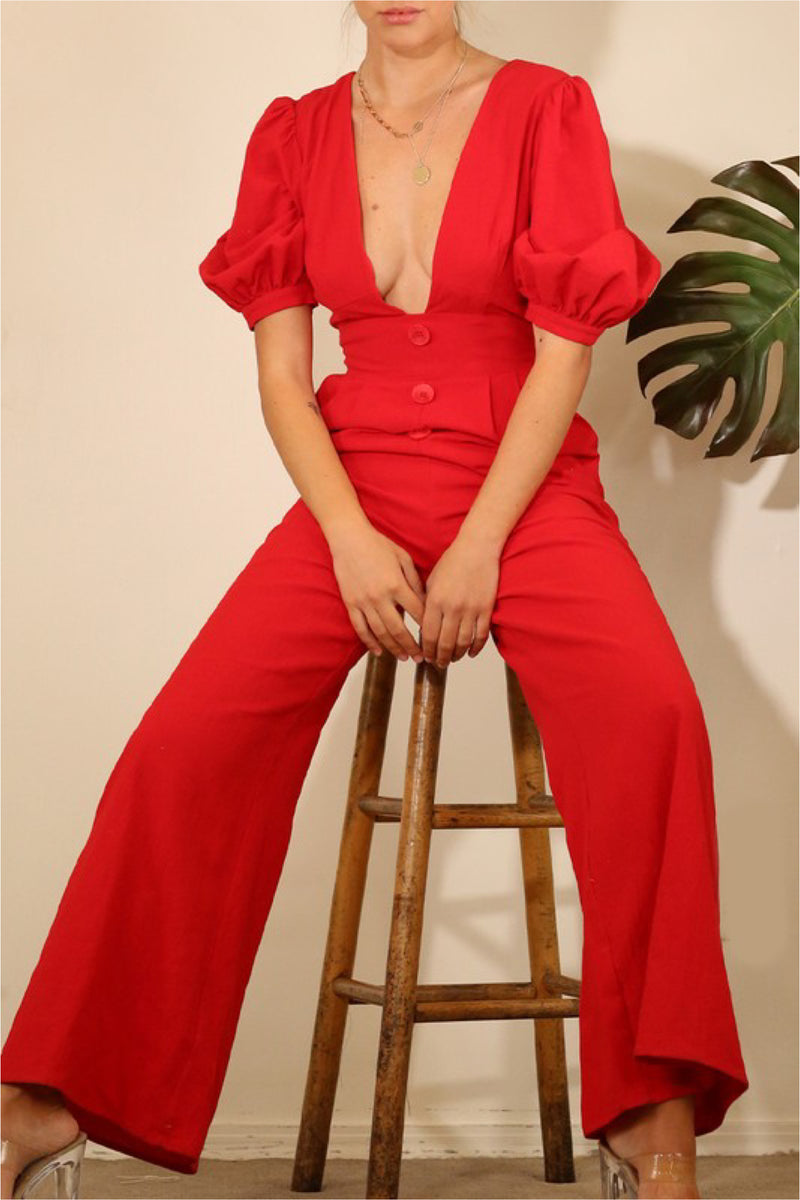 LIRA BACK BOW JUMPSUIT