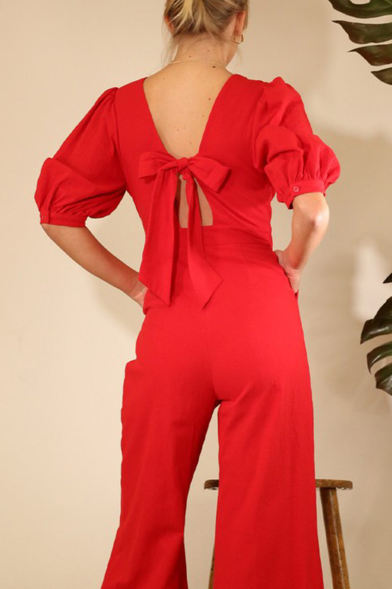 LIRA BACK BOW JUMPSUIT