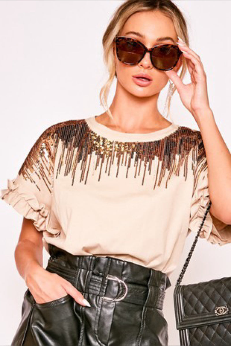 OMBRE SEQUIN TOP