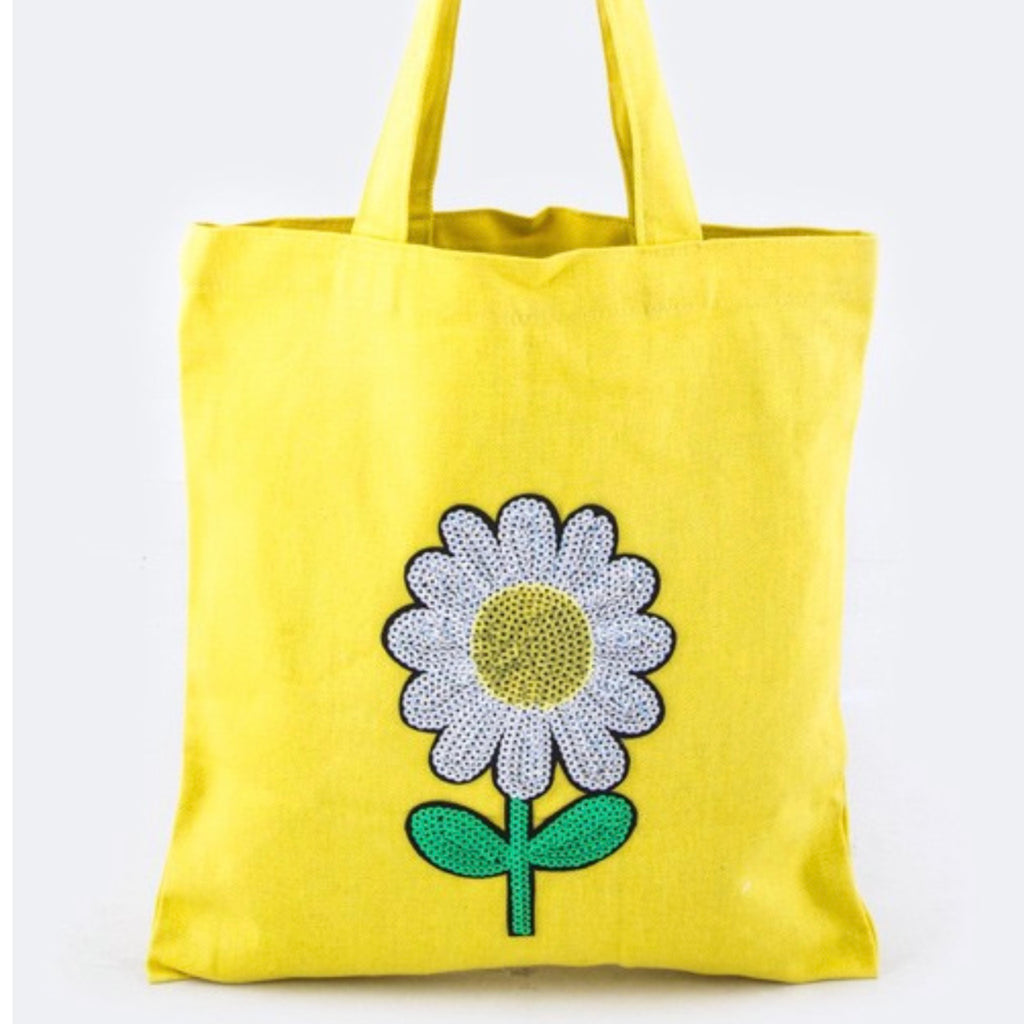 PINEAPPLE AND DAISY TOTE BAG