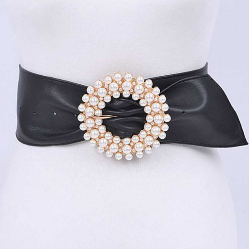 PLUS SIZE PEARL BUCKLE BELT