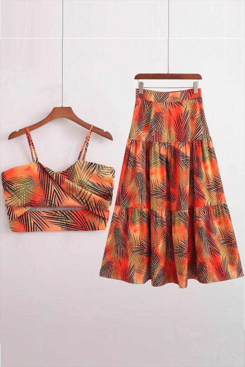 TROPICAL PRINT MAXI SET