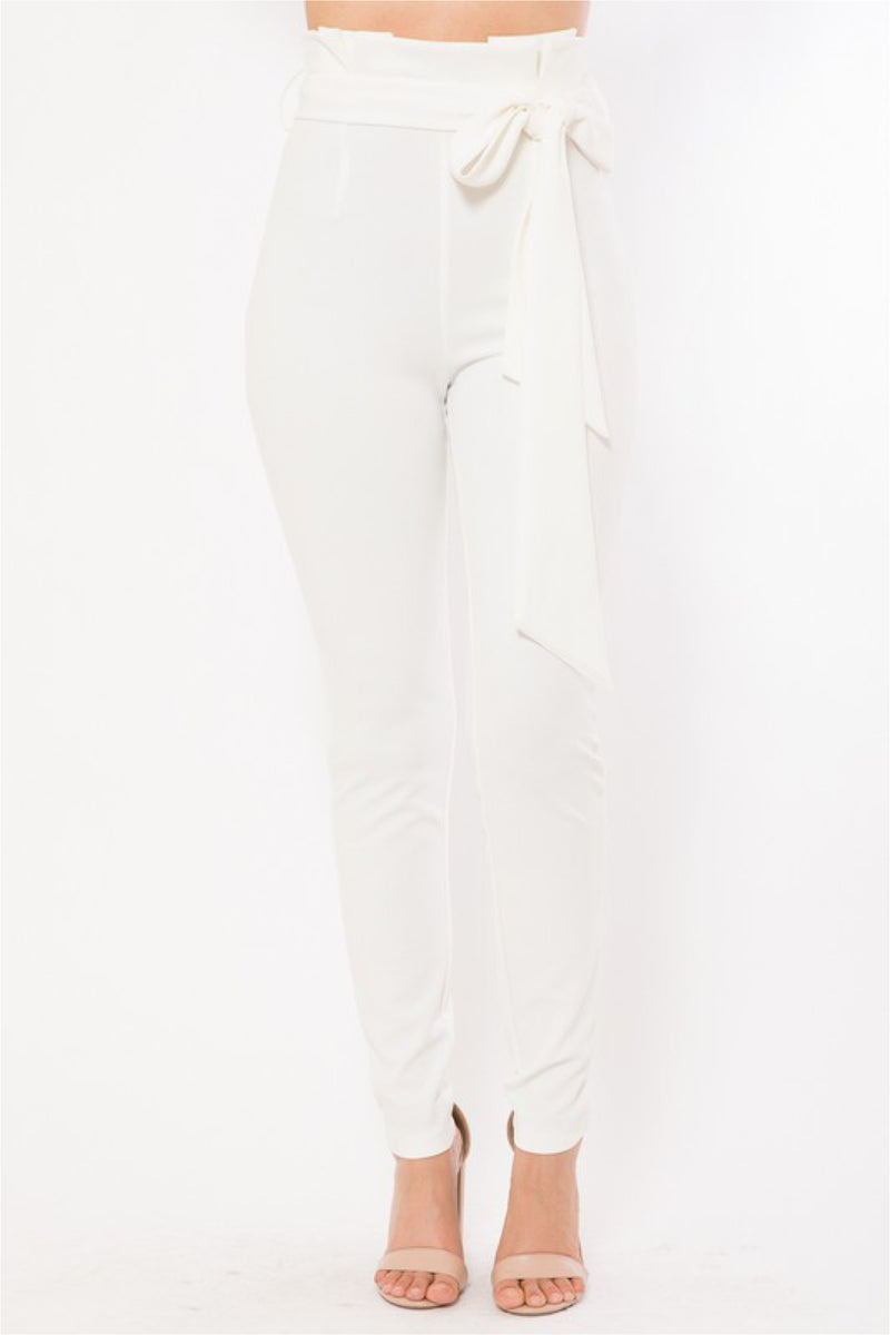 HIGH WAIST SKINNY CASUAL PANT