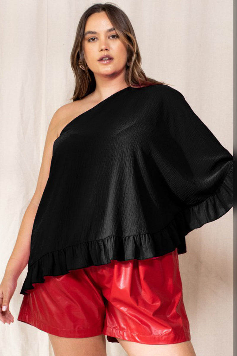 ONE SHOULDER PLUS TOP