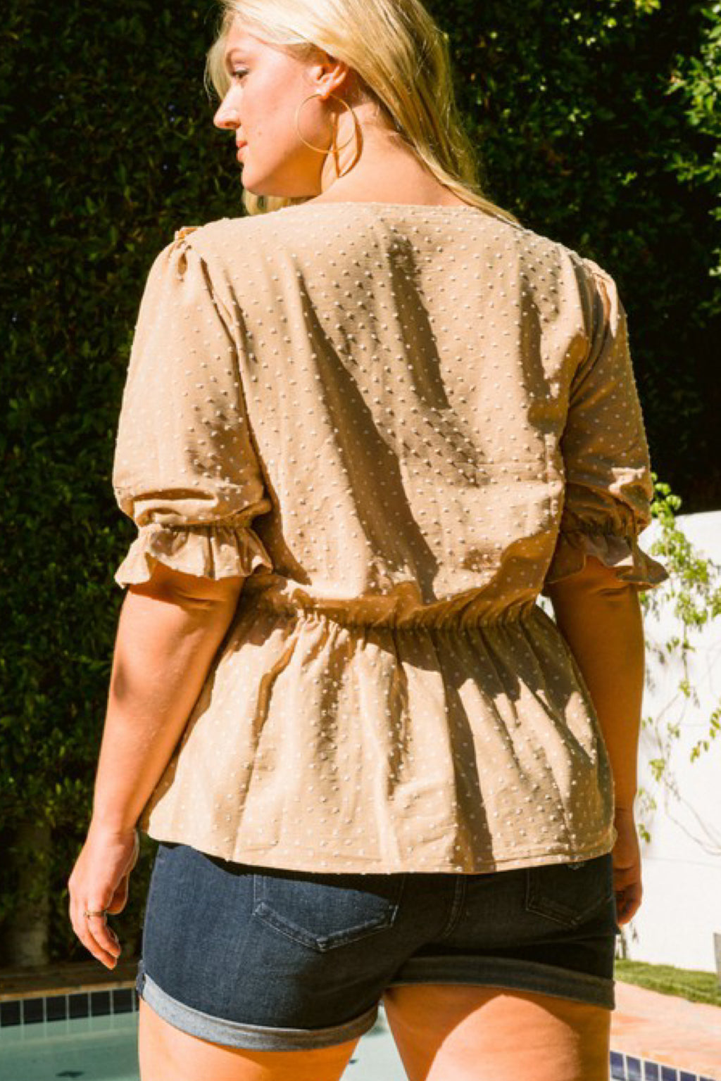 WOVEN GIRL PLUS TOP