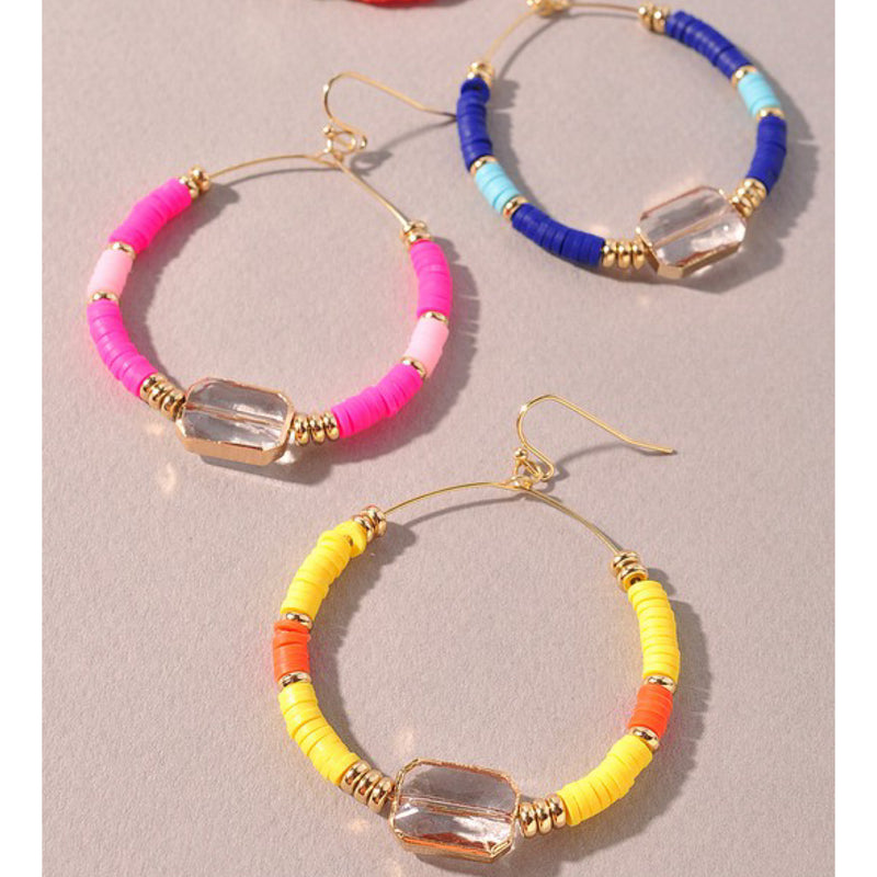 HEISHI RUBBER BEAD EARRINGS