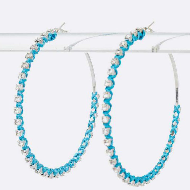 RHINESTONE COLOR HOOPS