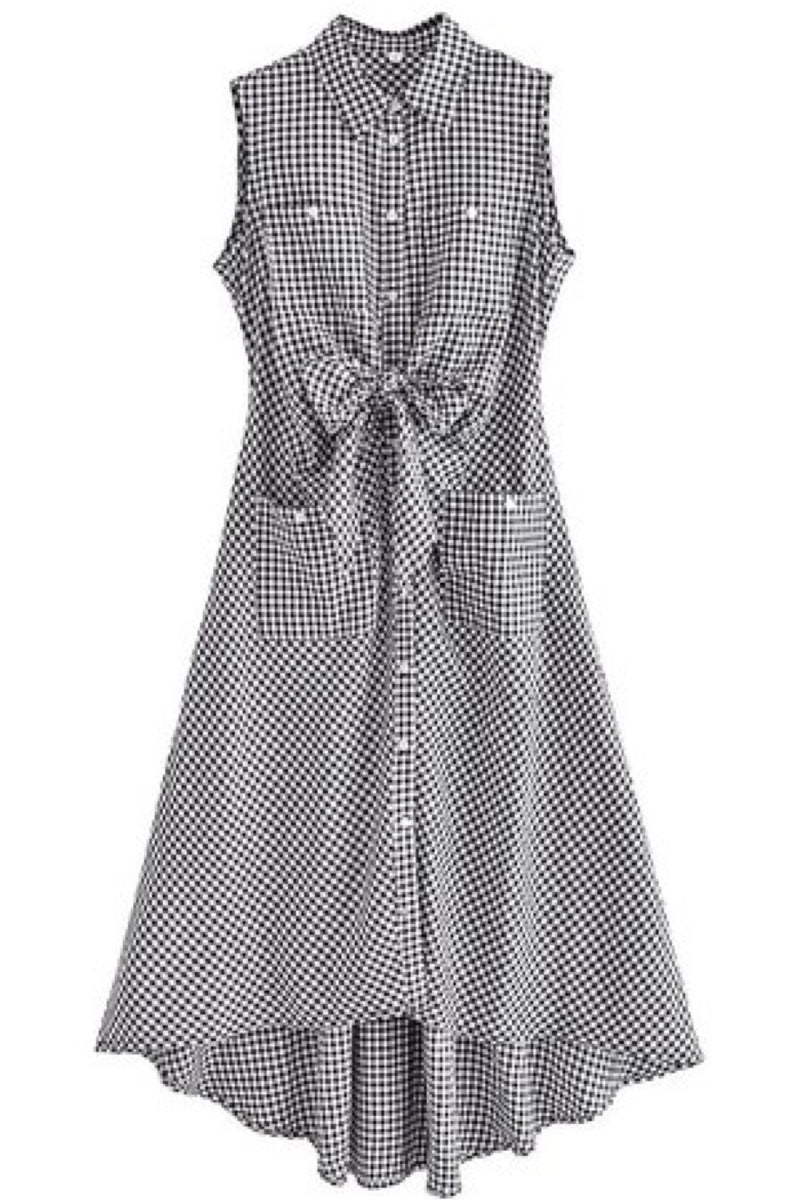 SLEEVELESS SHIRT DRESS