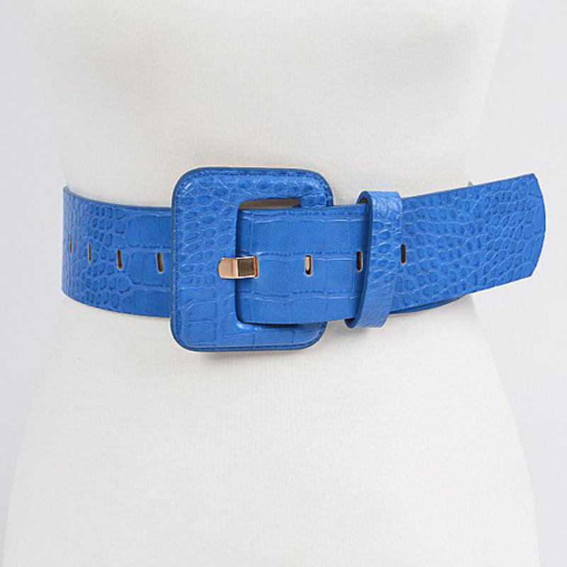 FAUX CROC FASHION BELT