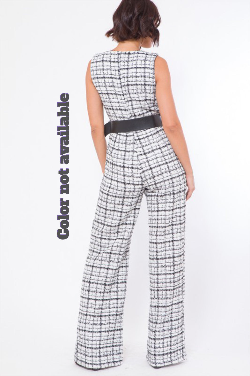 SUPER CHIC TWEED JUMPSUIT