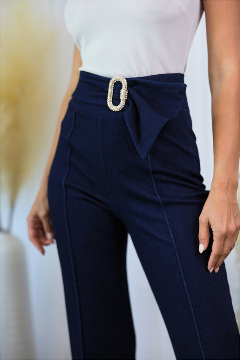 SIDE BLIN HIGH WAIST DENIM